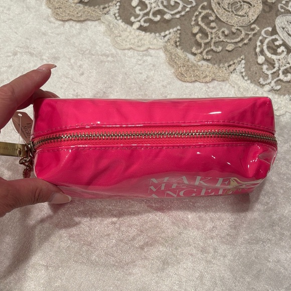 Victoria's Secret Hot Pink 'Make Me An Angel' Cosmetic Bag - Picture 2 of 4